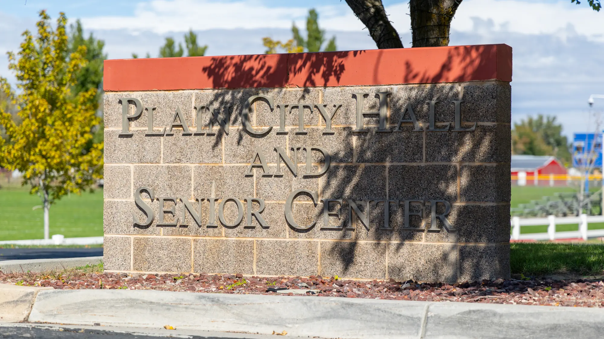Plain City Hall and Senior Center monument sign