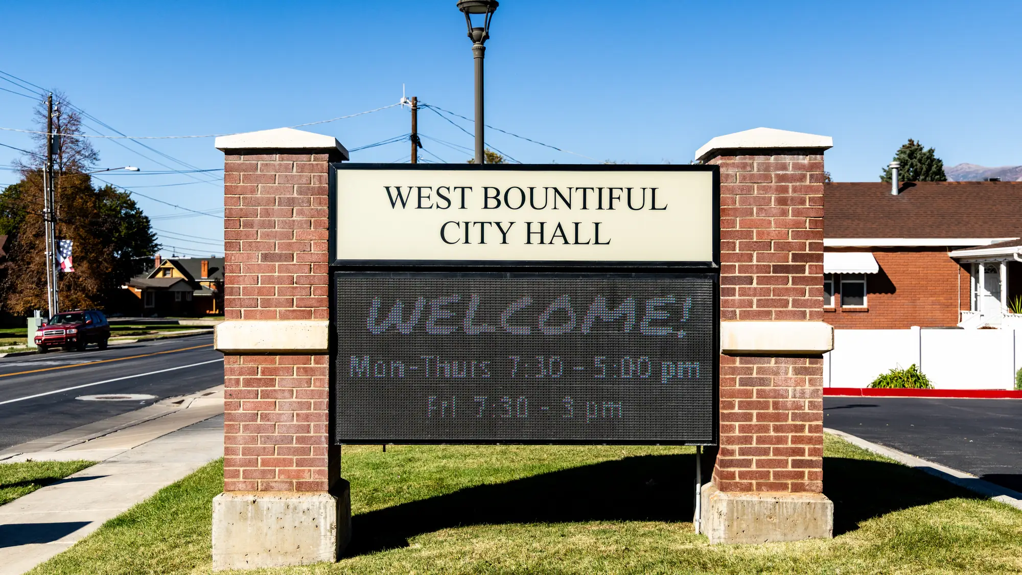 West Bountiful City Hall sign