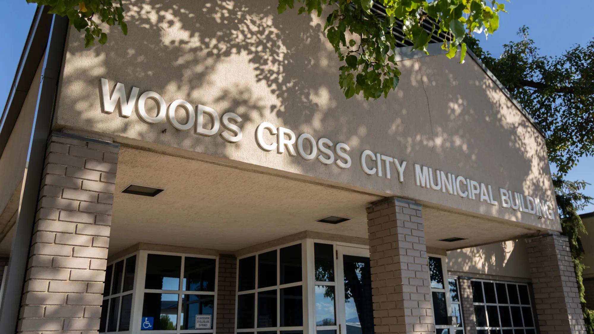 Woods Cross City Municipal Building entrance