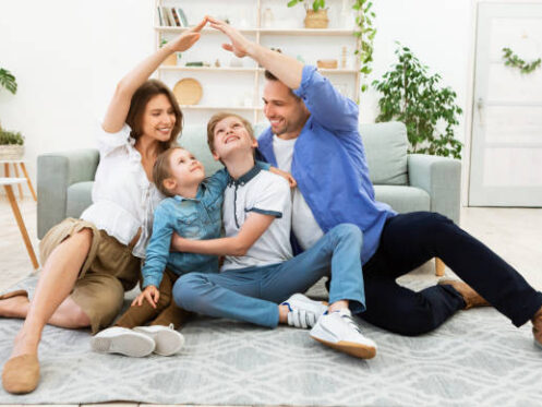 A family enjoying their Bountiful home